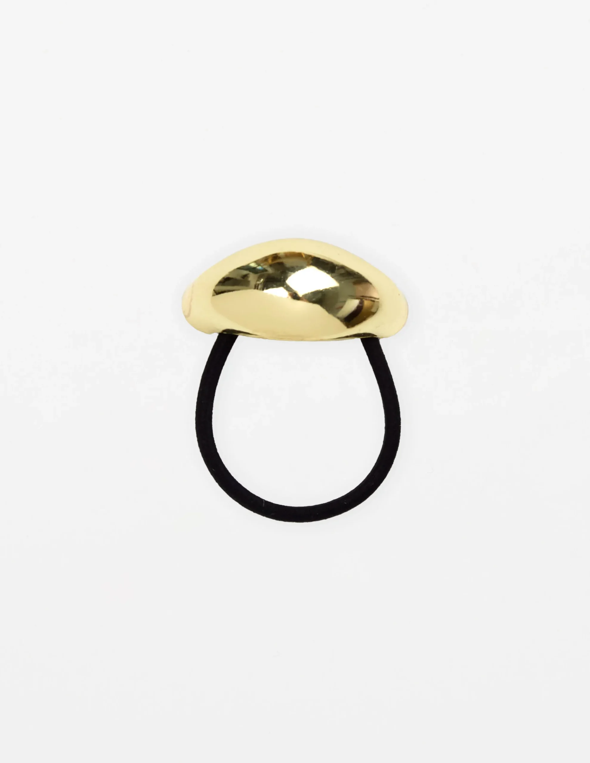 Hair Tie Oval Band - Gold
