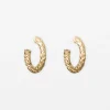 Hammered Hoop Earrings