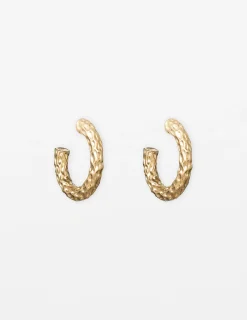 Hammered Hoop Earrings
