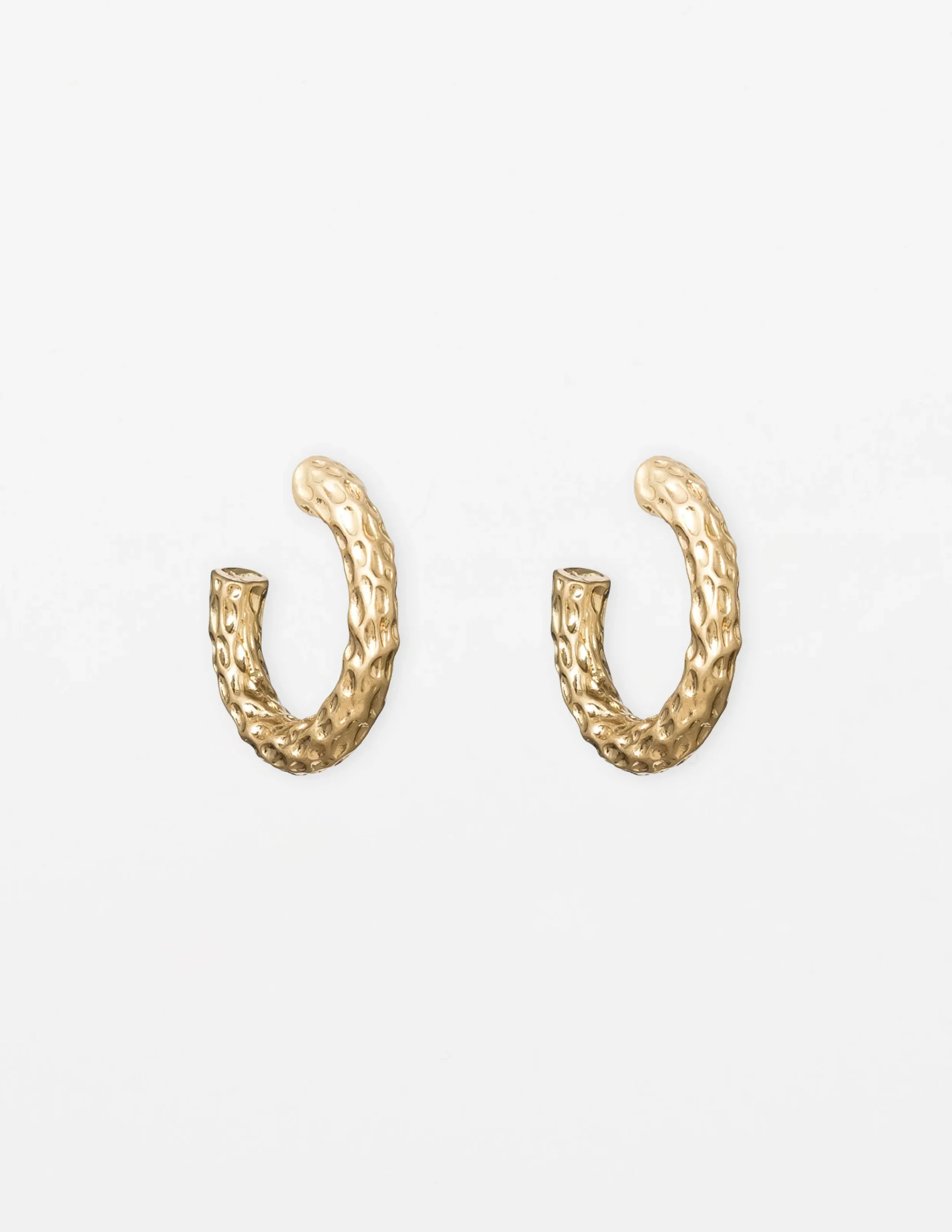 Hammered Hoop Earrings
