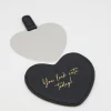 Heart Compact Mirror - Black