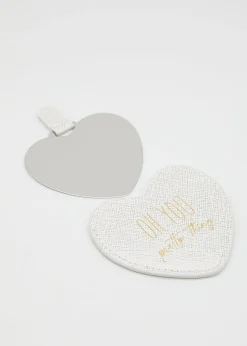 Heart Compact Mirror - Silver