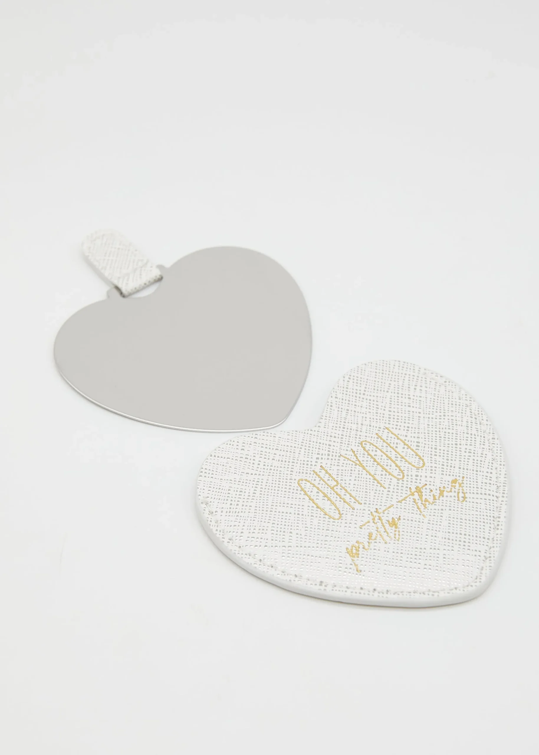 Heart Compact Mirror - Silver