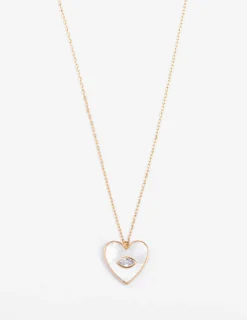 Heart with Crystal Eye Necklace