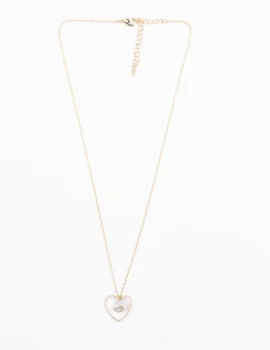 Heart with Crystal Eye Necklace