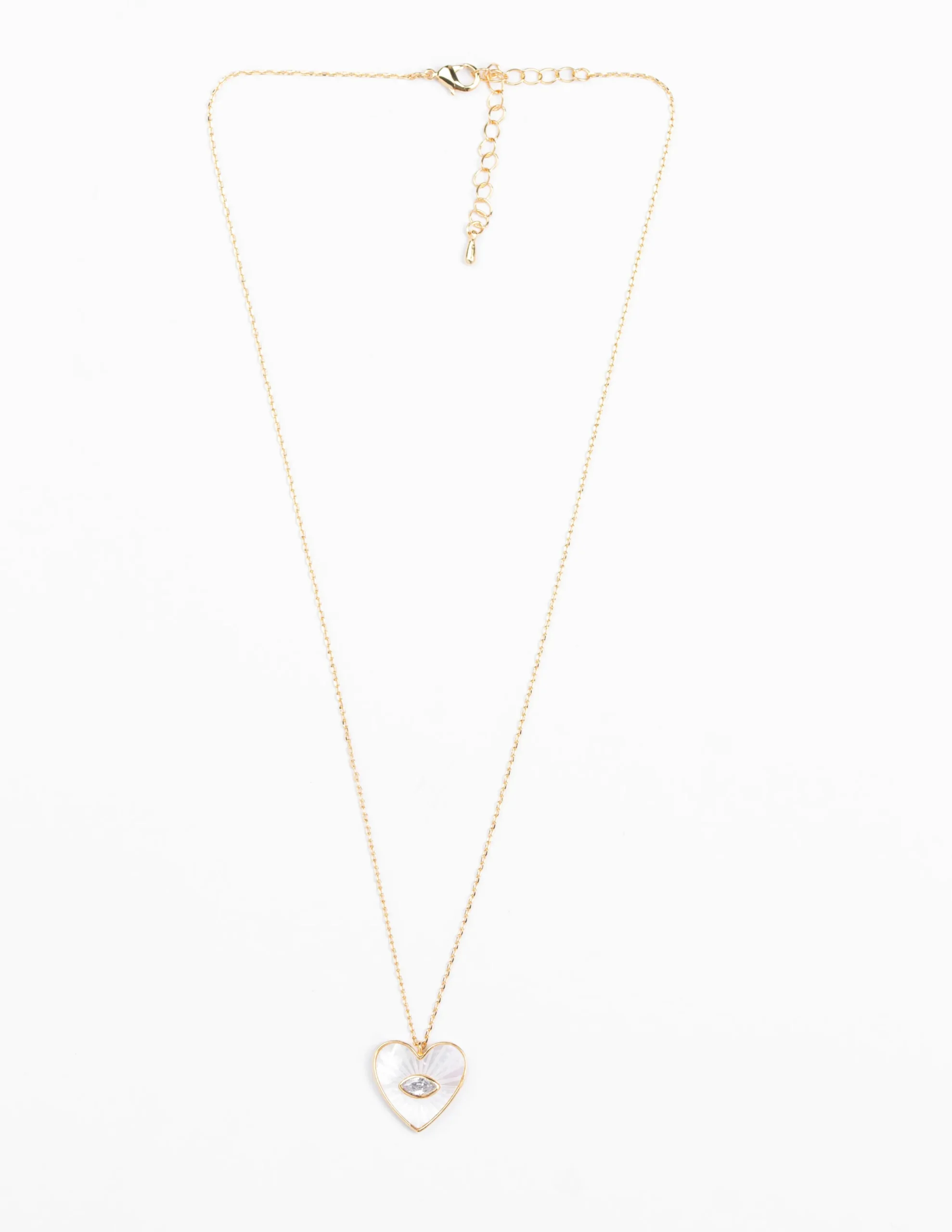 Heart with Crystal Eye Necklace