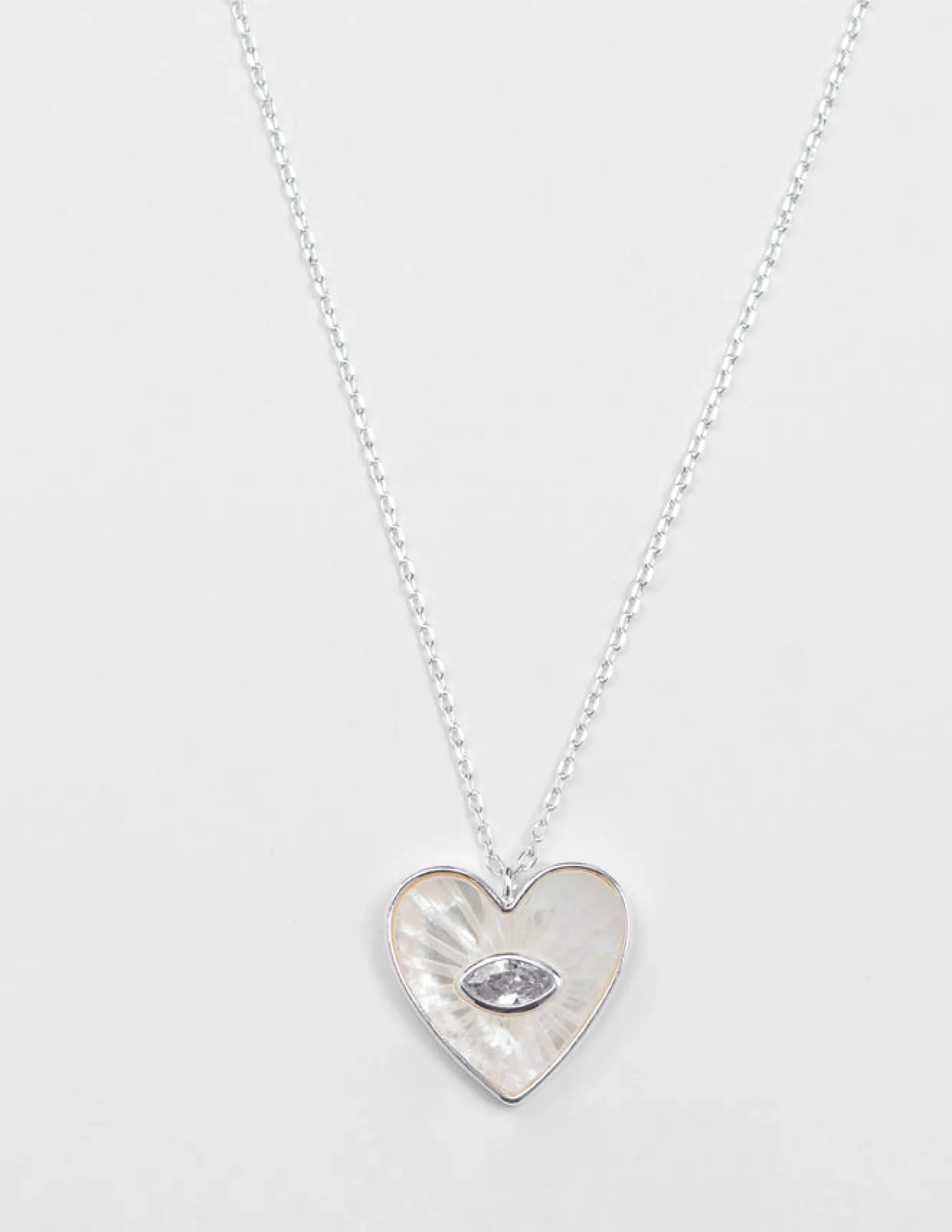 Heart with Crystal Eye Necklace
