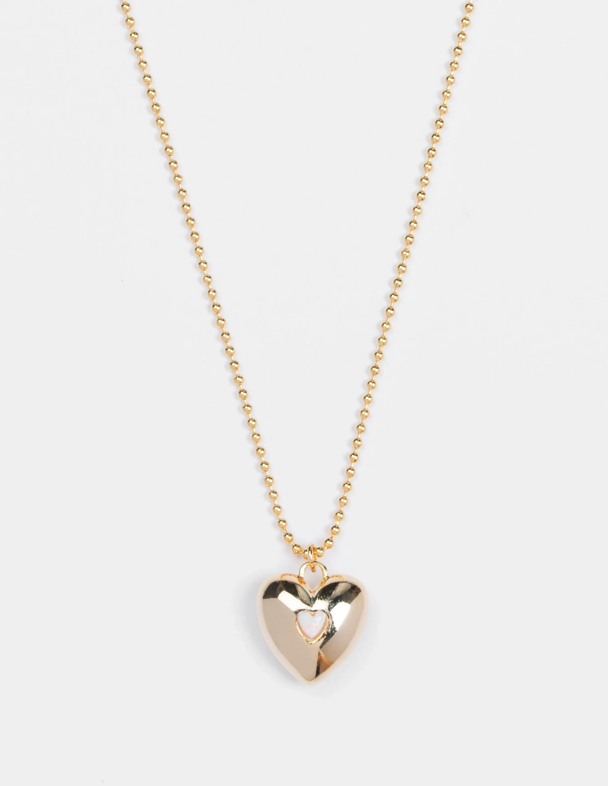 Heart with Heart Crystal Necklace