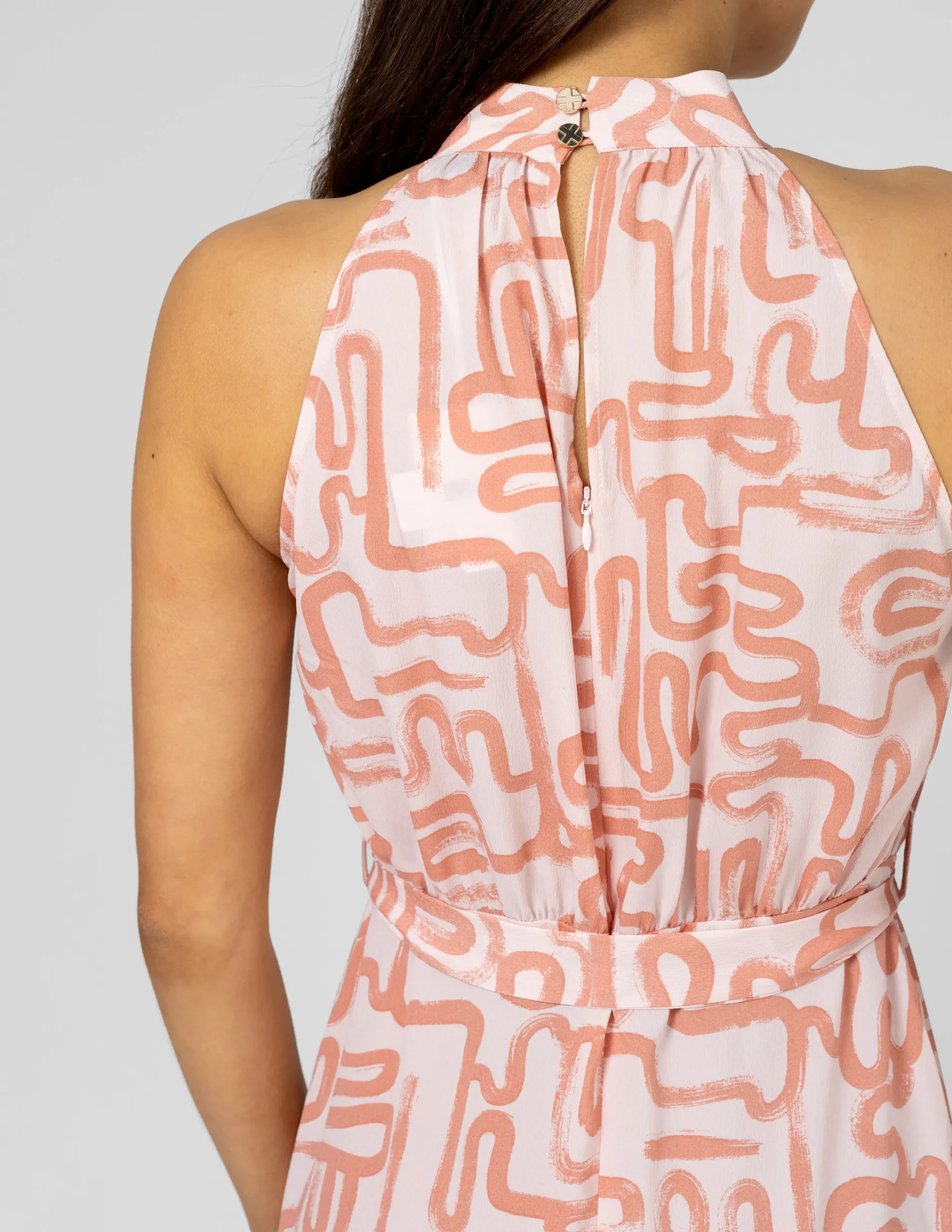 Henrietta Dress - Blush Squiggle