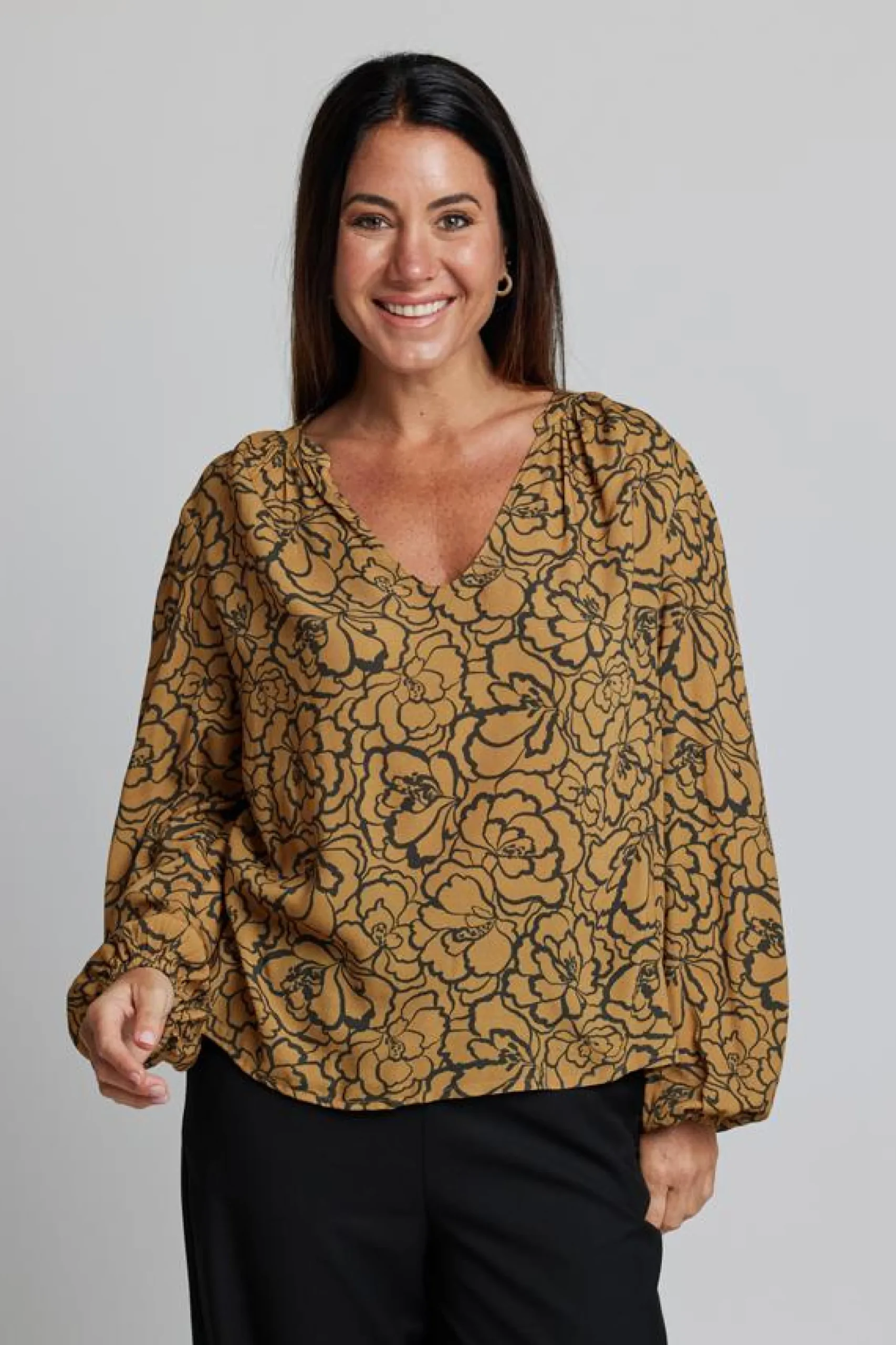 Hudson Blouse - Bronze Peony