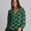 Hudson Blouse - Foliage Check