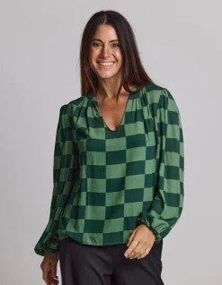 Hudson Blouse - Foliage Check