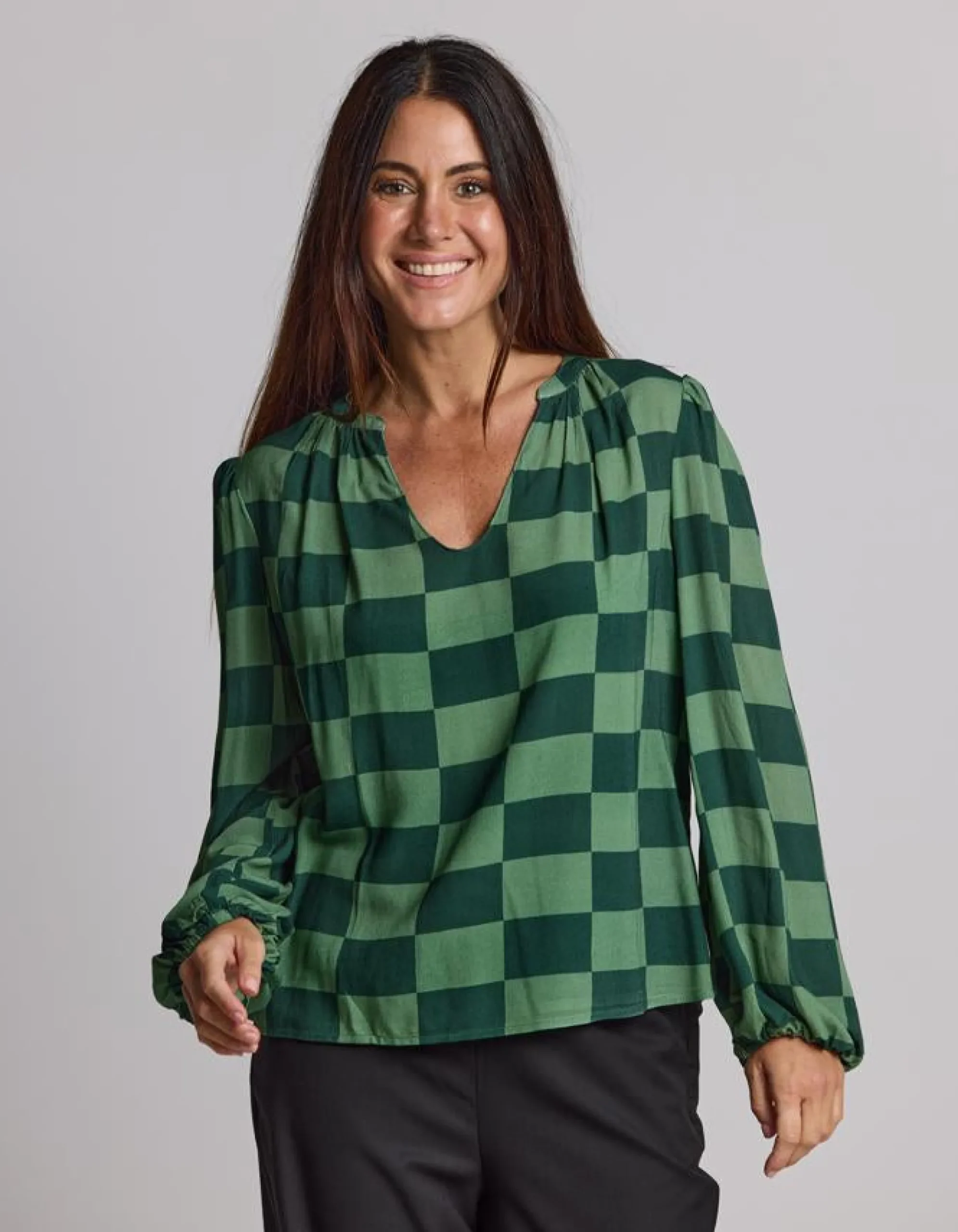 Hudson Blouse - Foliage Check