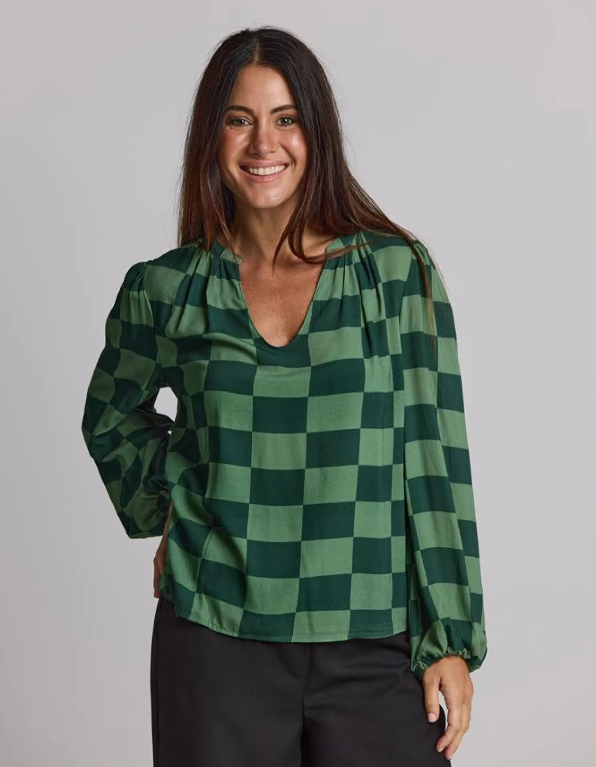 Hudson Blouse - Foliage Check
