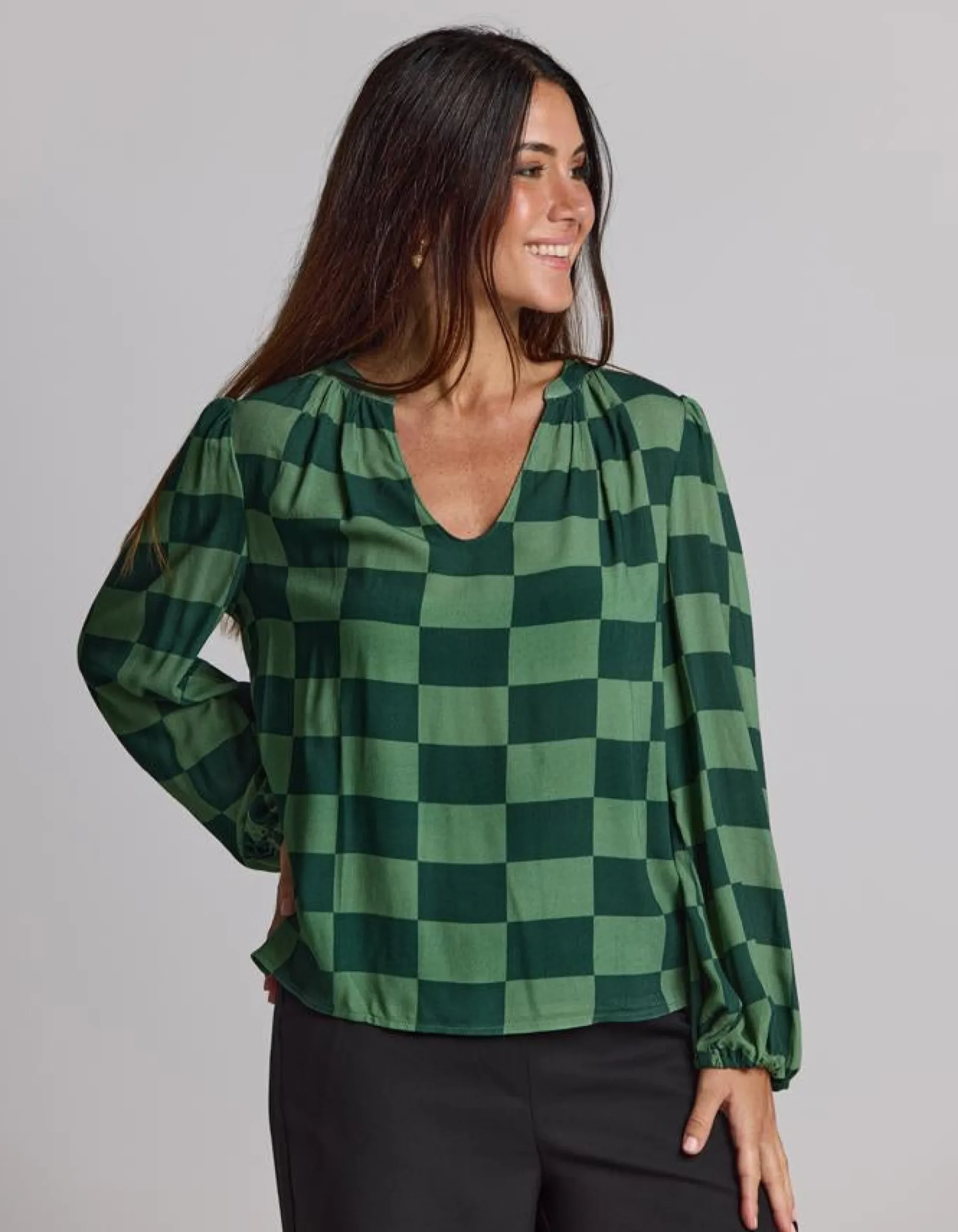 Hudson Blouse - Foliage Check