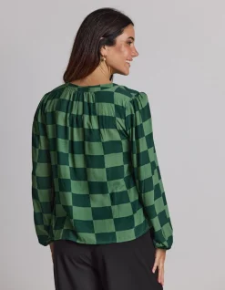 Hudson Blouse - Foliage Check