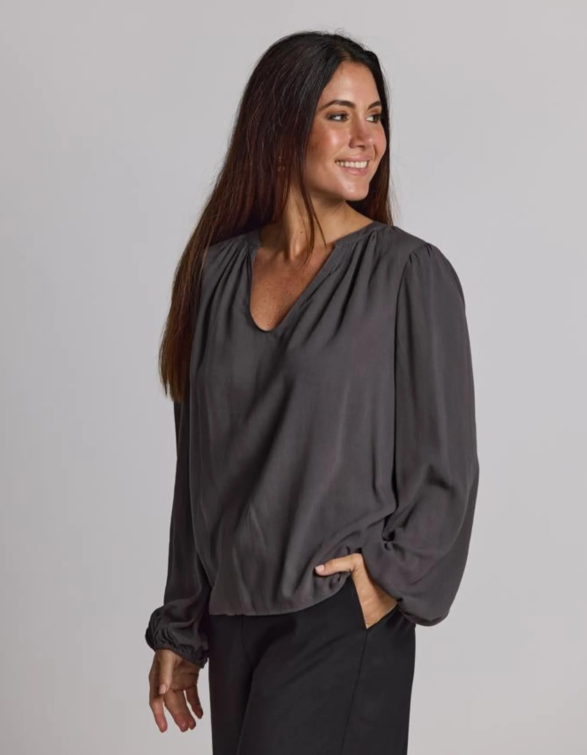 Hudson Blouse - Mushroom