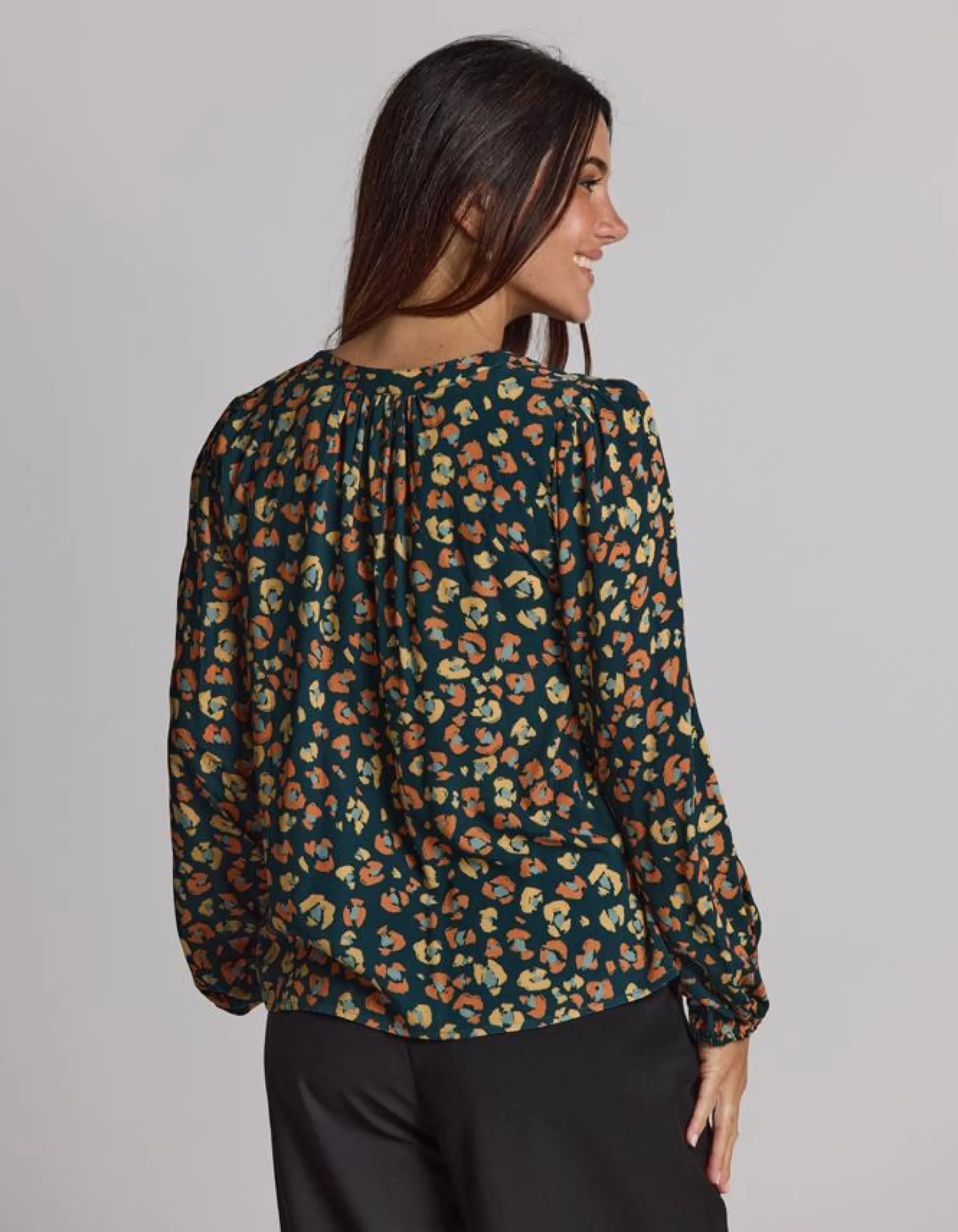 Hudson Blouse - Winter Leopard