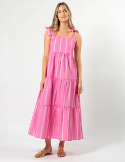 Ivy Dress - Bubblegum Stripe
