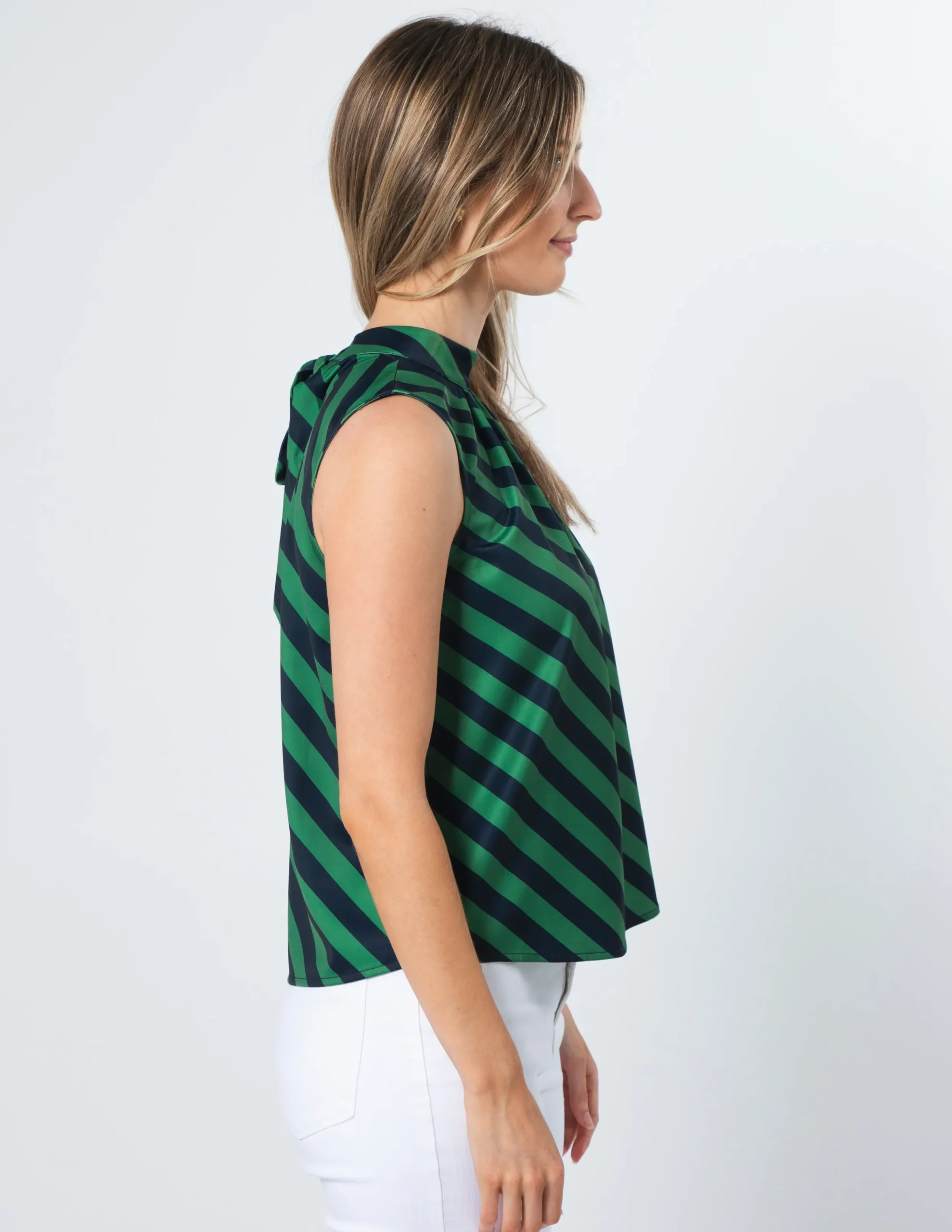 Jenna Top - Navy and Green