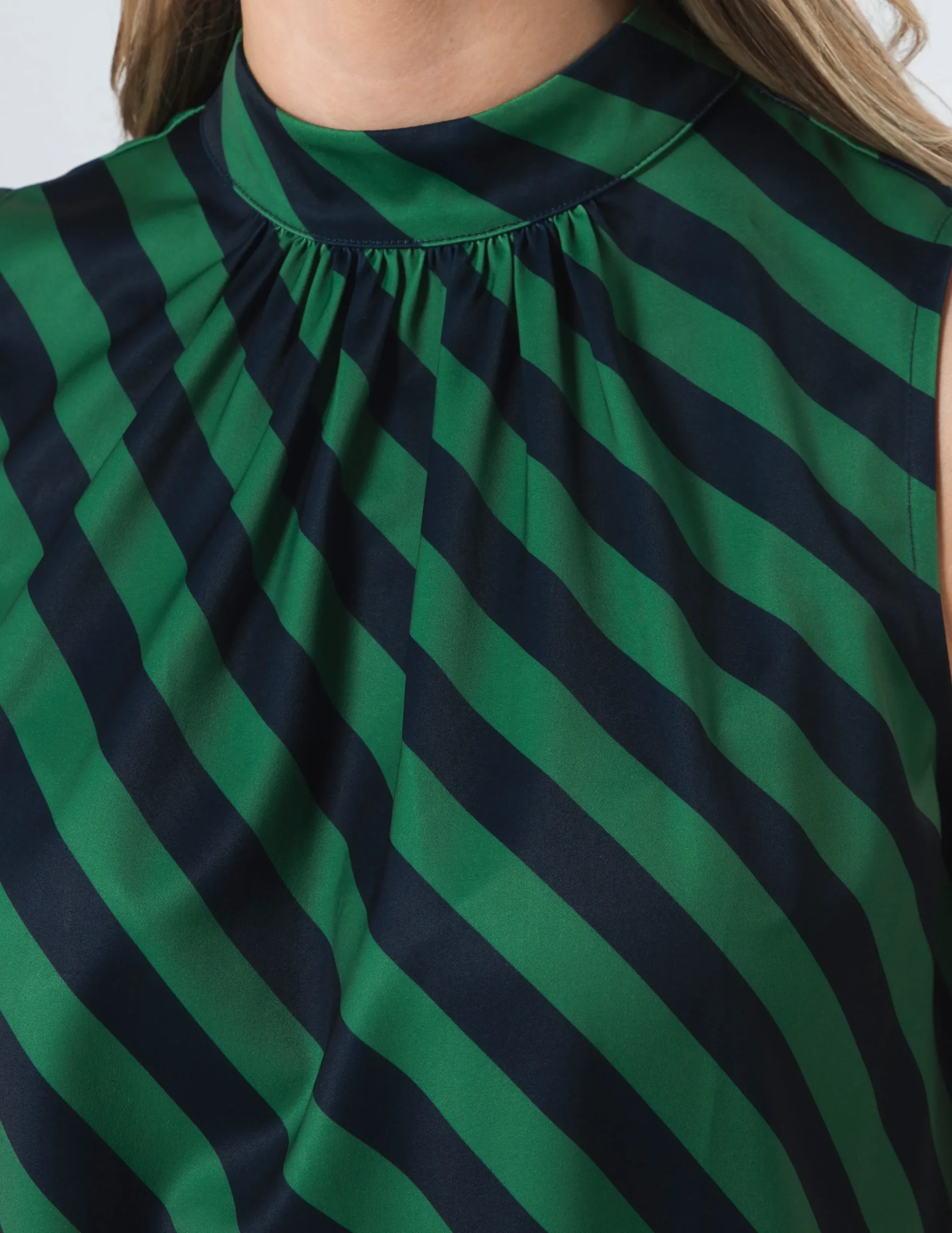 Jenna Top - Navy and Green
