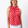 Jenna Top - Pink and Red