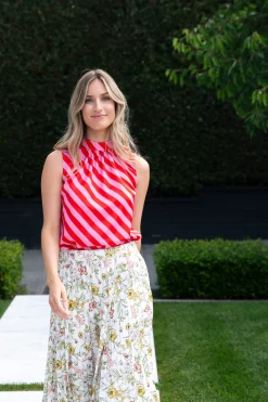 Jenna Top - Pink and Red