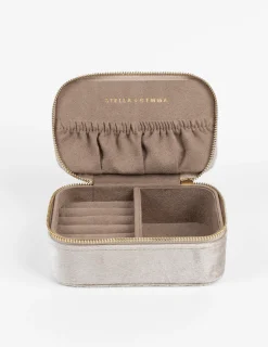 Jewel Box - Beige Velvet Rectangle