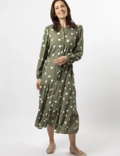 Joli Dress - Olive Spot