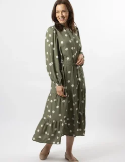 Joli Dress - Olive Spot