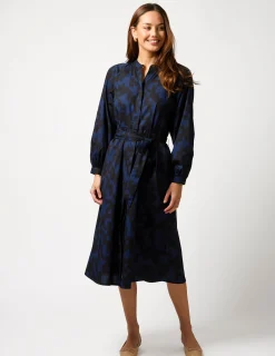 Josephine Dress - Blue Blocks
