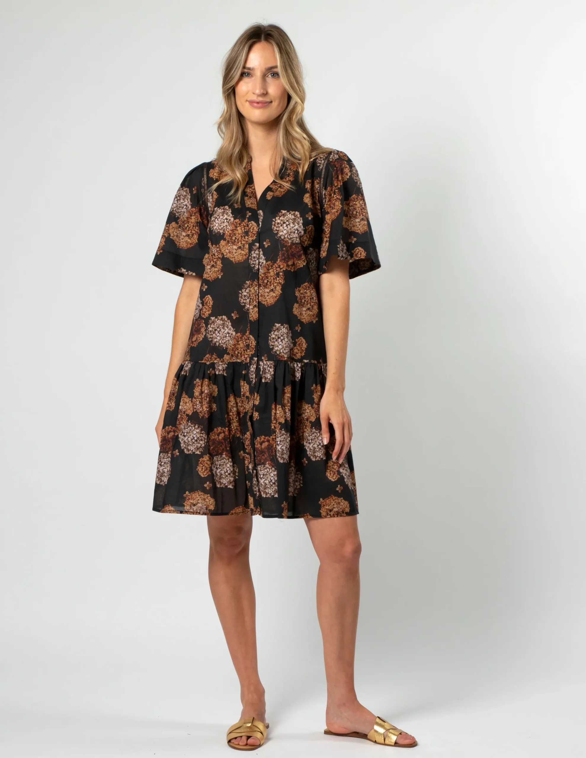 Lena Dress - Dried Hydrangeas