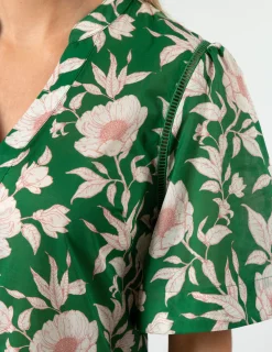 Lena Dress - Vinatge Green Floral