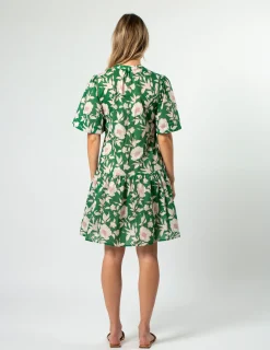 Lena Dress - Vinatge Green Floral