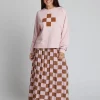 Lenox Skirt - Blush Check