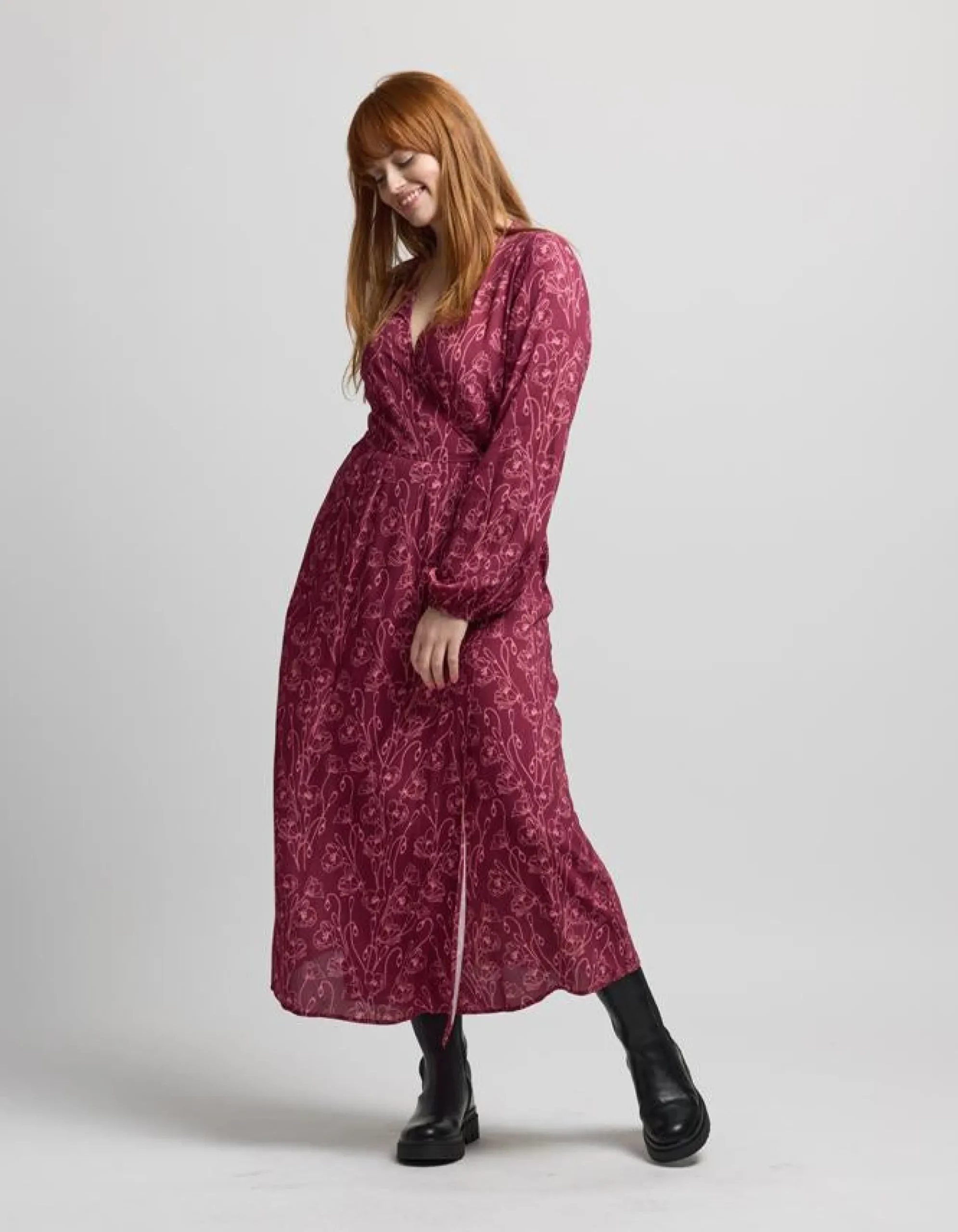 Lexington Dress - Rhubarb Blooms
