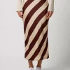 Liv Skirt - Merlot Stripe