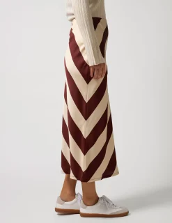 Liv Skirt - Merlot Stripe