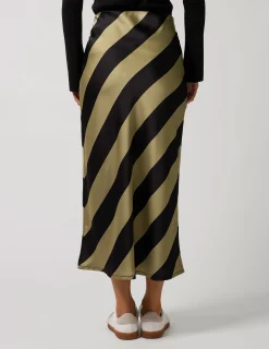 Liv Skirt - Sage Stripe