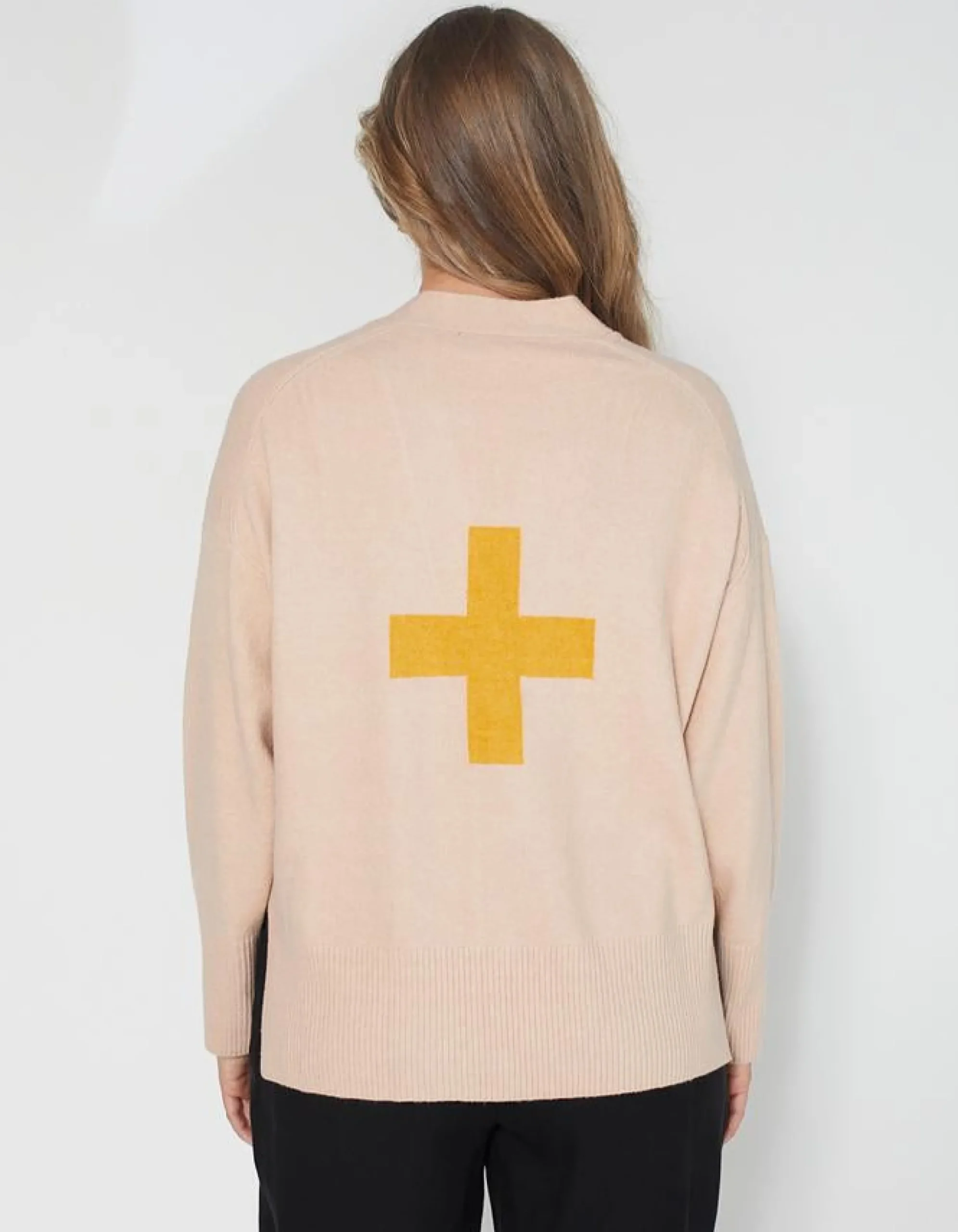 Logo Cardigan - Blush
