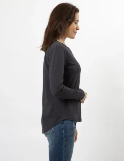 LS Tee - Charcoal Chain Cross