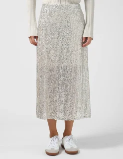 Lyric Sequin Skirt - Champagne