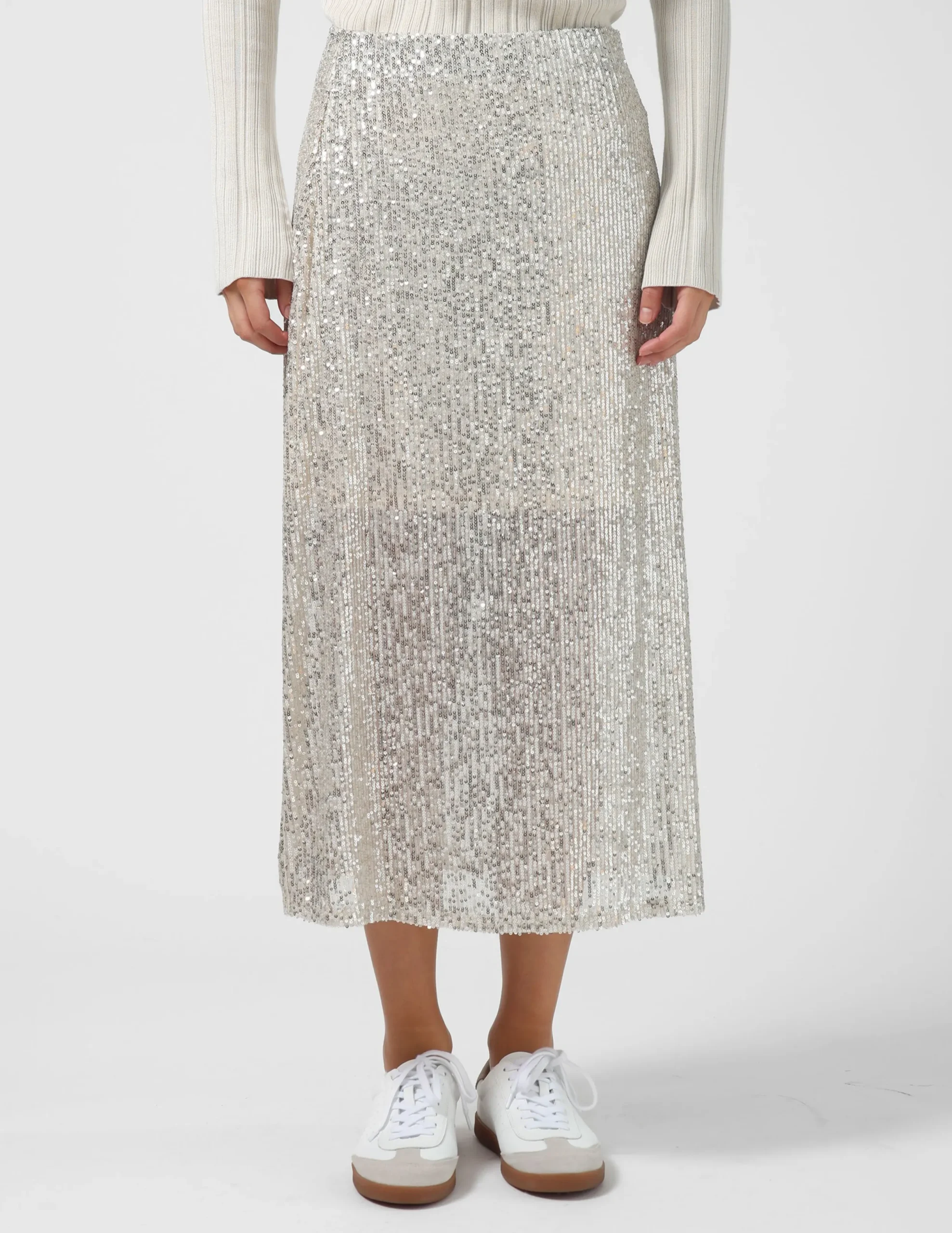 Lyric Sequin Skirt - Champagne