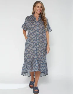 Magnolia Dress - Ocean Waves