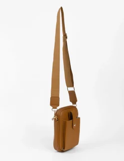 Malta Cross Body Mobile Bag - Caramel