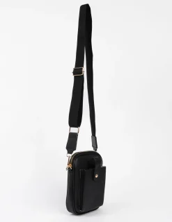 Malta Cross Body Mobile Bag - Black