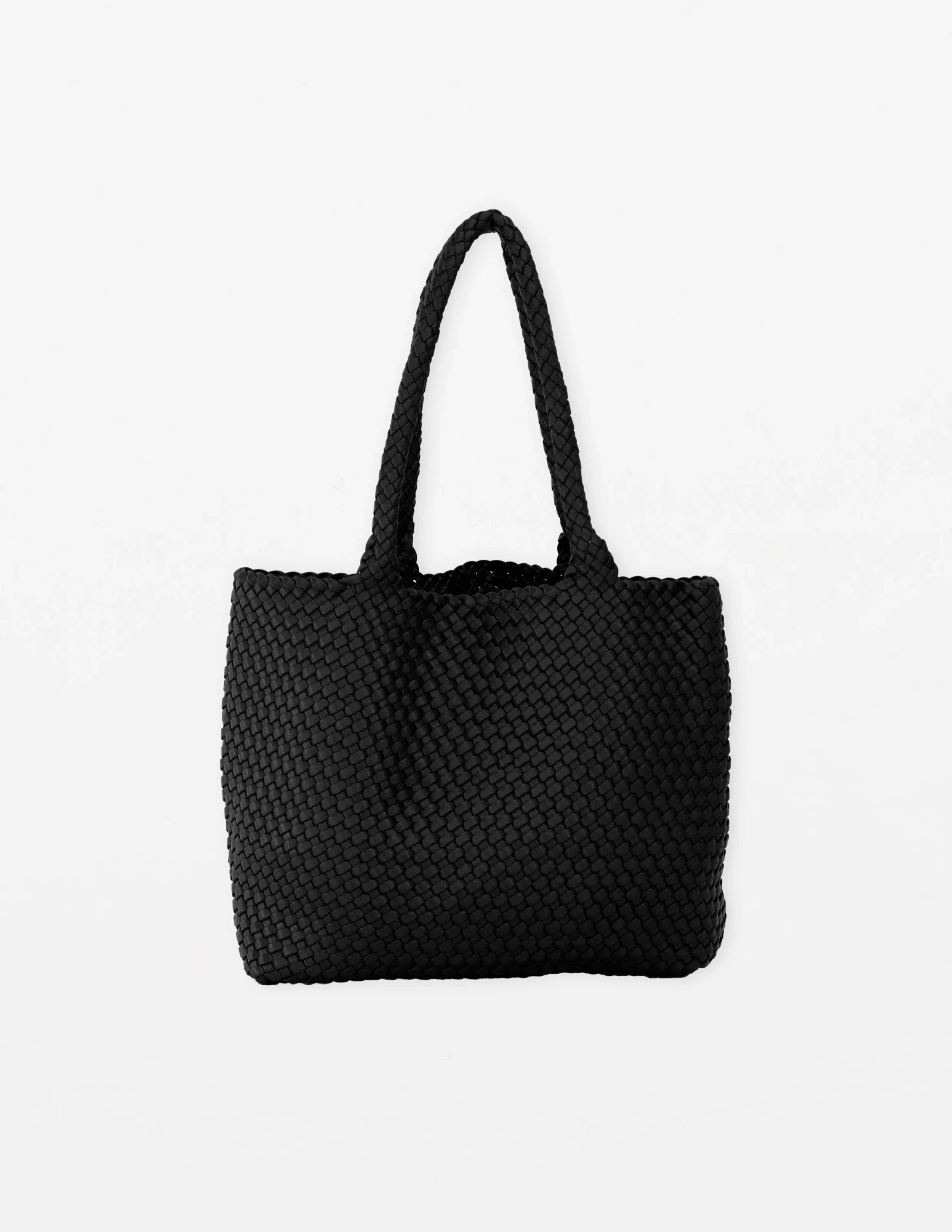 Mara Weave Tote - Black