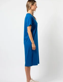 Maxie T-Shirt Dress - Deep Blue Bowtiful Bow