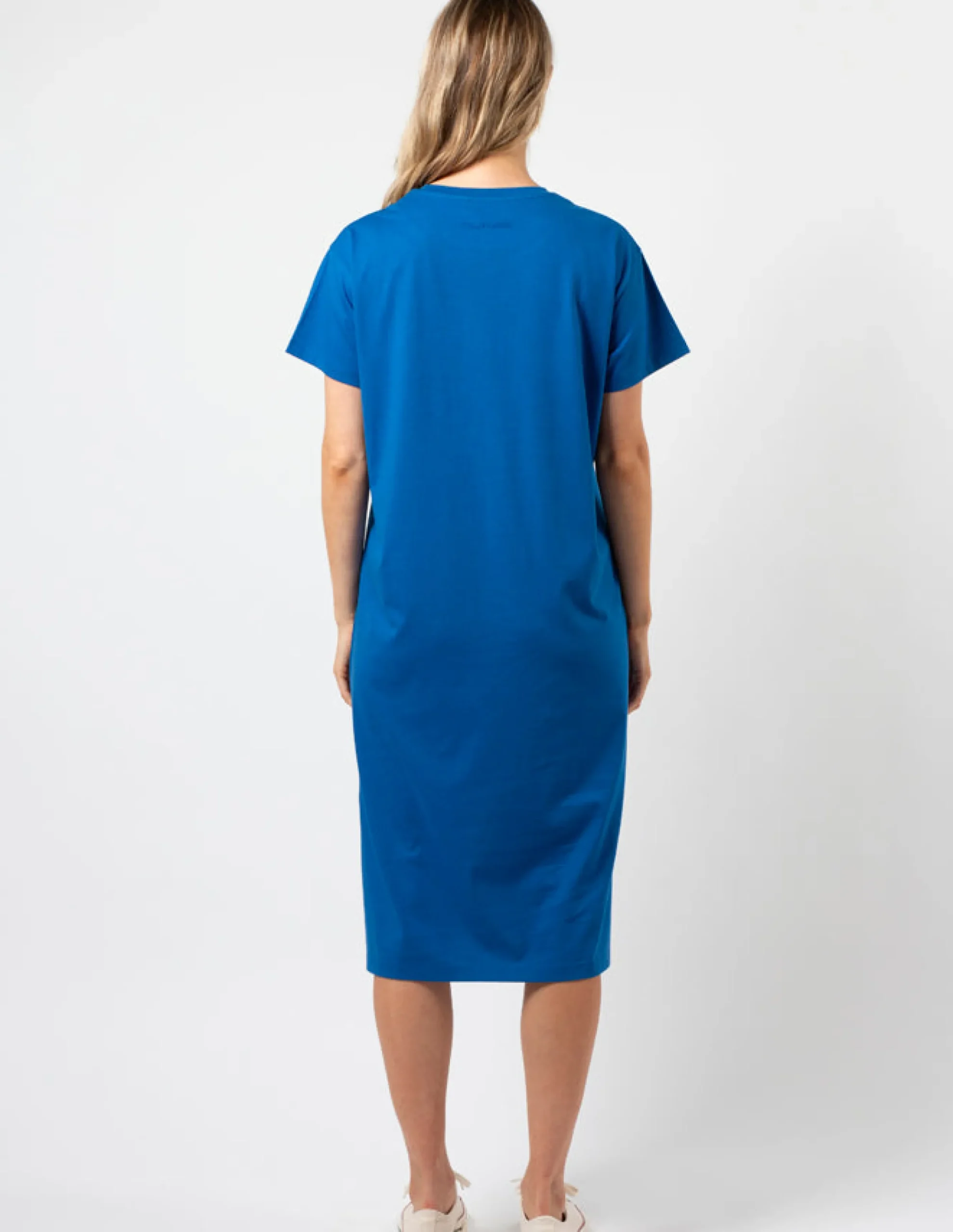 Maxie T-Shirt Dress - Deep Blue Bowtiful Bow