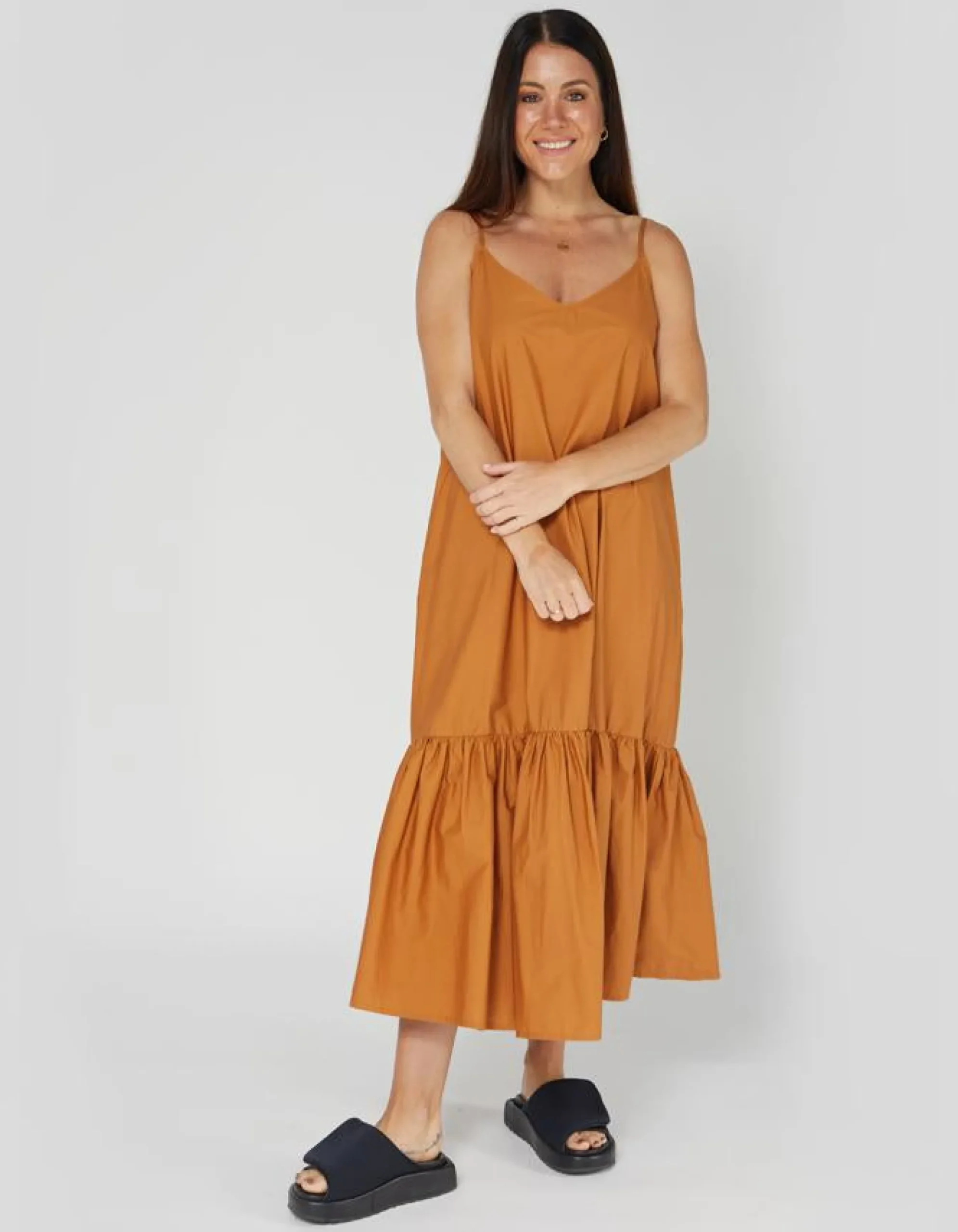 Melrose Dress - Dark Terracotta